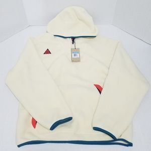 NEW NIKE MENS ACG SHERPA FLEECE HOODIE LIGHT CREAM